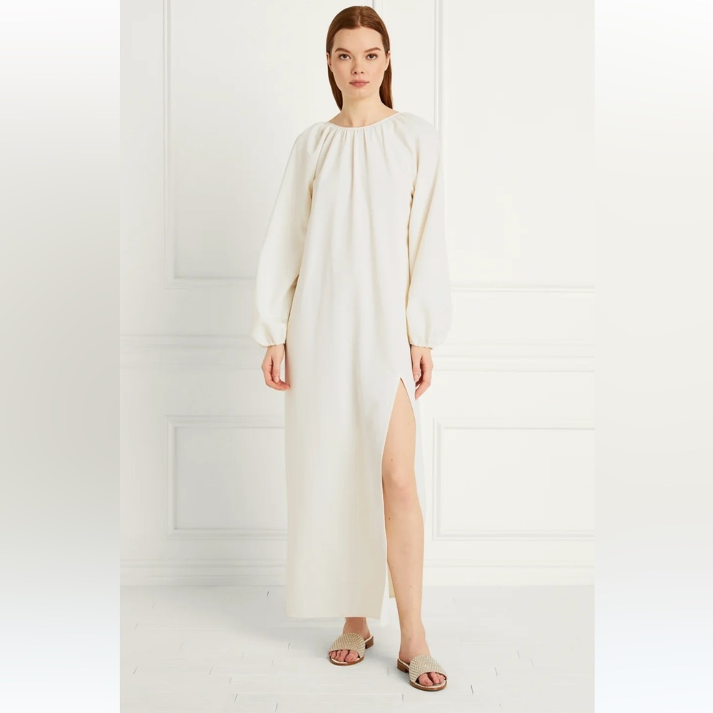 Hill House Simone Dress in Coconut Milk Crepe
